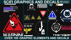 Scifi Graphics and Decals Vol3 3D model