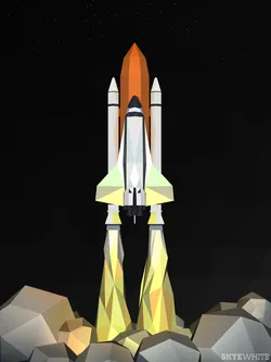 Shuttle Launch Figurine (Medium)