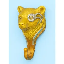 🐻 Steampunk Bear Wall Hook