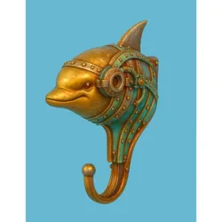 Steampunk Dolphin Wall Hook