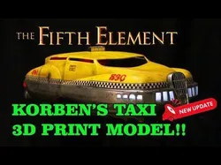The fifth element taxi cab STL MODEL studio scale 3D print model