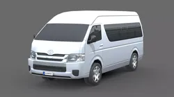 Toyota Hiace Passenger Van L2H3 GLX 2020 Low-poly 3D model