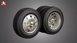 Truck Tires and Alcoa Rims 3D model