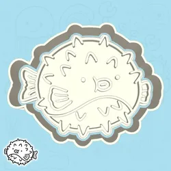 Underwater world cookie cutters - inflated fugu fish (style 2)
