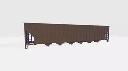 Woodchip Hopper Railroad Car N Scale 3D Print 3D print model