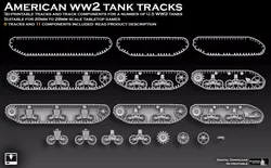 American WW2 Tank Tracks And Components 3D print model