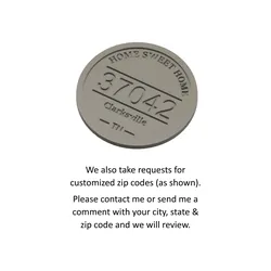 Badges & Coins STL Descărcare - 37042 Clarksville TN Coaster w/Holder (holds 6) - Trash Can Guy