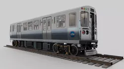 Chicago CTA train 5000 metro series Low-poly 3D model