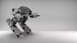 ED209 - Police Robot in High Poly 3D model