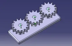 Gear Assembly - Spur Gear Train Assembly with Kinematic Setup (3D CAD Model)