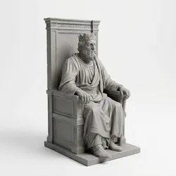 Herod on Throne - STL Figurine for Bethlehem's Nativity Scene - King Herod for 3D Dioramas & Christmas