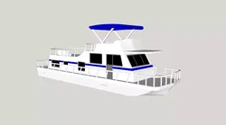 Houseboat N scale 1-160 3D print model