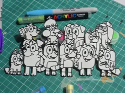 Lindos perros Bluey escuadrón para colorear - Modelo de impresión 3D gratuito