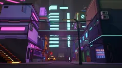 Low Poly Sci-Fi Cyberpunk City Low-poly 3D model