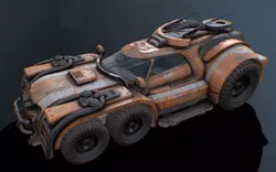 Marauder - Derelict Tug Vehicle Low-poly 3D model