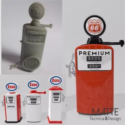 PACK OF 03 VINTAGE PETROL GAS FUEL PUMPS FOR DIORAMAS 3D print model