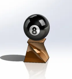 Queen Chess Piece - 8 Ball