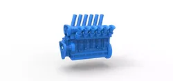 Straight-six engine Scale 1 to 25 3D print model