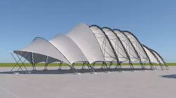 Tensile steel structure 3-parts 3D model
