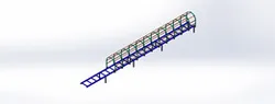 Vertical ladder with guard