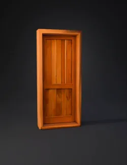 wooden panel door with vertical planks and raised frame