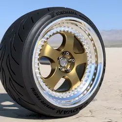 WORK MEISTER S1 3P RIMS WITH ADVAN FOR DIECAST AND SCALE MODELS 3D print model