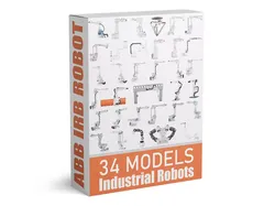 34 ABB Industrial Robots Collection 3D model