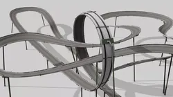 Acrobatic Track Low-poly 3D model
