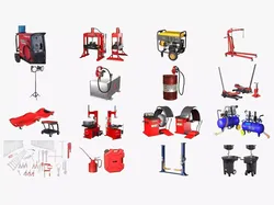 Autoservice Garage Machine and Tools Pack
