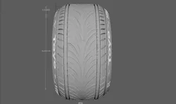 Car Tire- Toyo Proxes Stretched  3D print model
