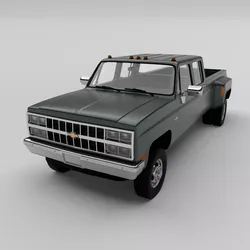 Chevrolet K30 Crew Cab Dually 1989 3D model