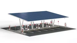 Electric Vehicle Charging Point with EV Station 01 3D model