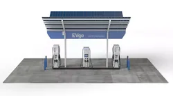 Electric Vehicle Charging Point with EV Station 02 3D model