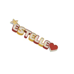 First name LED TO ASSEMBLE Estelle coeur