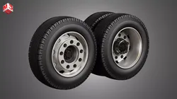 Heavy Duty Trucks Tires and Rims 3D model