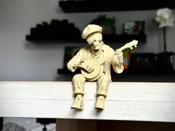 Ledge SkulZ - ¡Calavera de Banjoista Sentado en el Borde!  - Modelo de impresión 3D gratuito
