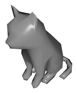 low poly cat.stl