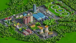 Low Poly City Low-poly 3D model