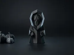 Low-Poly Ghostface(Scream)- Color Único y Compatible con AMS - Modelo de impresión 3D gratuito