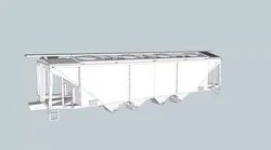 Rotary Dump Phosphate Hoppers HO 3D print model