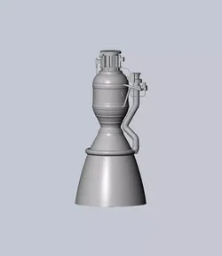 Space-X Merlin 1D Rocket Engine Printable Desk Model 3D print model