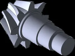 Spiral Bevel Gear with Shaft – Mechanical Transmission Component