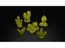 Sporelands Alien Fungal Bundle Volume 1 – 3D Printable Sci-Fi Terrain for Tabletop Games & RPGs
