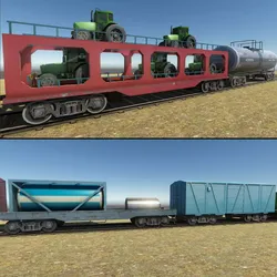 Trains Pack Low-poly 3D model