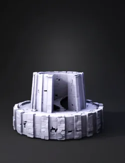 Ultra detailed Nuraghe for AAA open world game Enterable interior wit