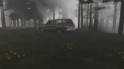 A car in forest scene 3D model