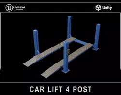 Car Lift 4 Post Low-poly 3D model