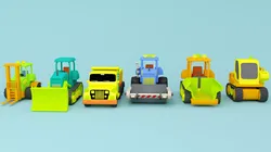 Construction vehicles - Cartoon - Low Poly Low-poly 3D model
