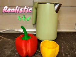 Contenedor de almacenamiento de alimentos con forma de pimiento - Modelo de impresión 3D gratuito