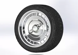 Custom wheels Schott BelAir 22inch for scale model 3D print model